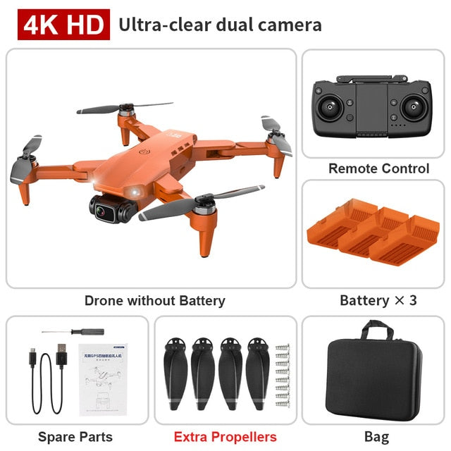 L900 pro 4K HD dual camera with GPS 5G WIFI FPV real-time transmission brushless motor rc distance 1.2km professional drone