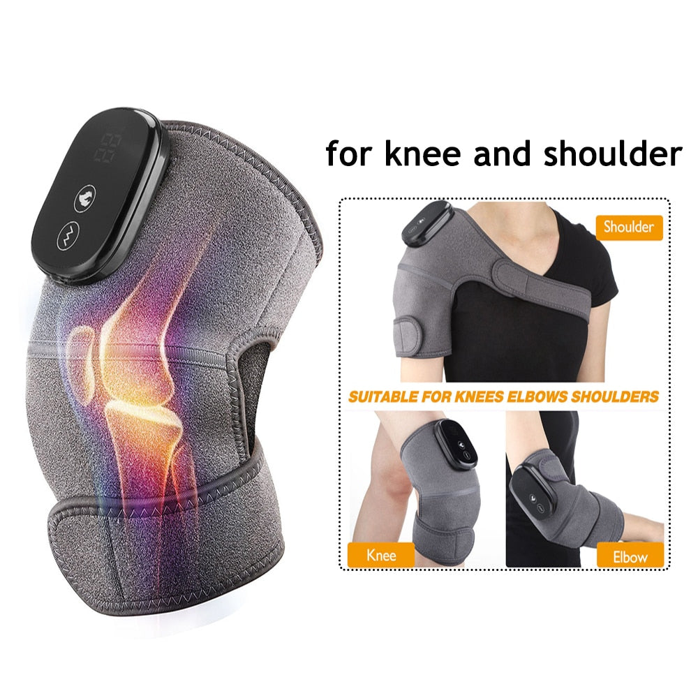 Thermal Knee Massager Electric Leg Joint Heating Vibration Massage Therapy Elbow Brace Arthritis Pain Physiotherapy Knee Support